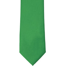 Load image into Gallery viewer, The front tip of an irish green solid color tie