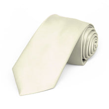 Load image into Gallery viewer, Ivory Premium Slim Necktie, 2.5&quot; Width