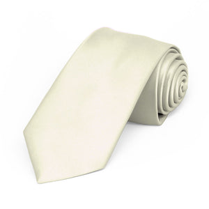 Ivory Premium Slim Necktie, 2.5" Width