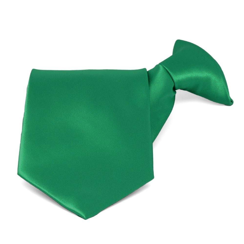 Kelly Green Solid Color Clip-On Tie