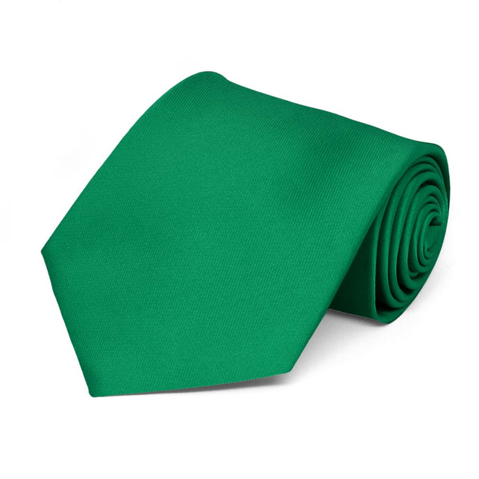 Kelly Green Extra Long Solid Color Necktie