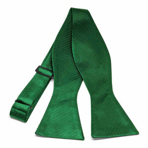 Kelly Green Herringbone Silk Self-Tie Bow Tie