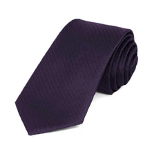 Load image into Gallery viewer, Lapis Purple Herringbone Slim Necktie, 2.5&quot; Width