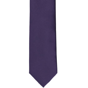 Front bottom view of a lapis purple premium tie