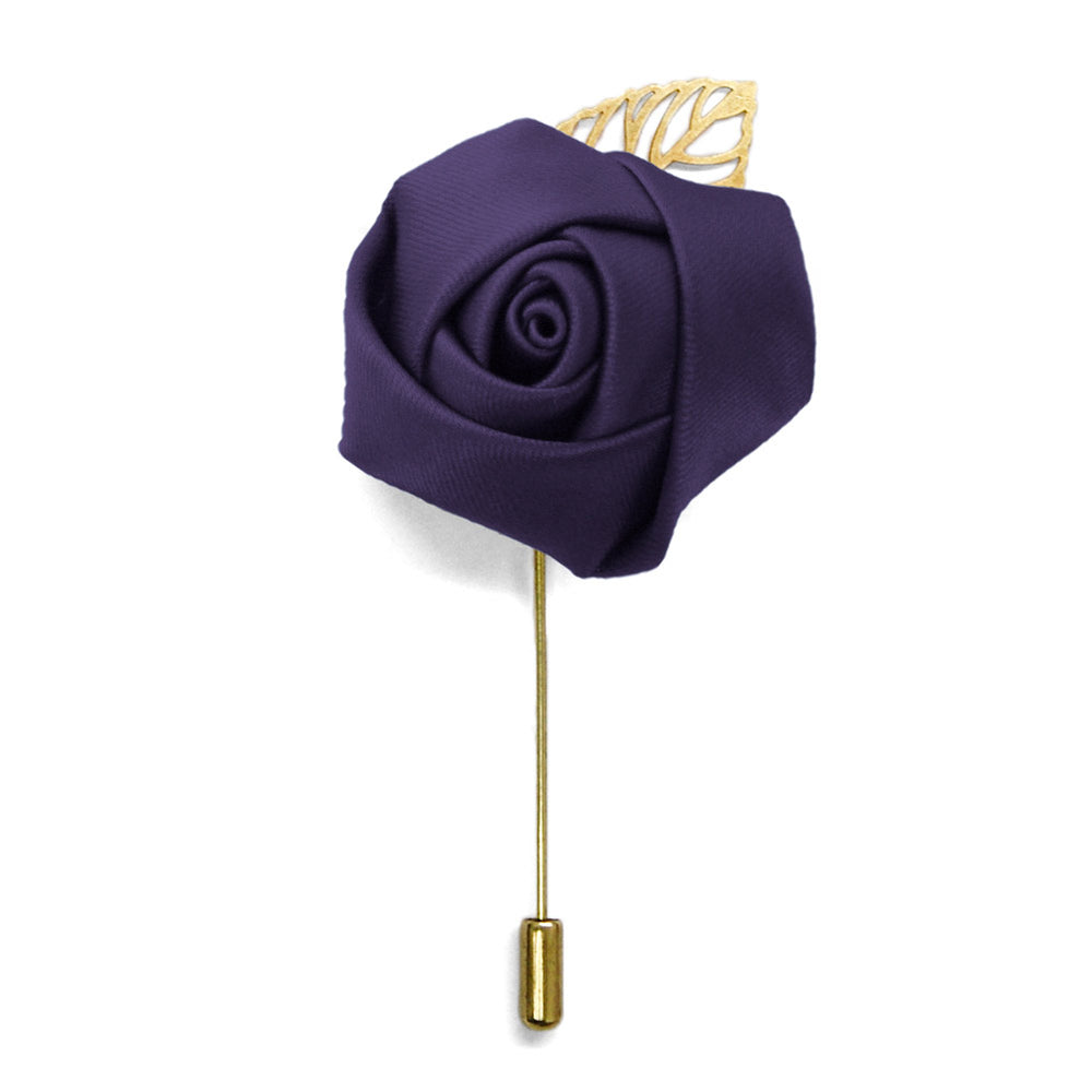 Lapis Purple Premium Flower Lapel Pin