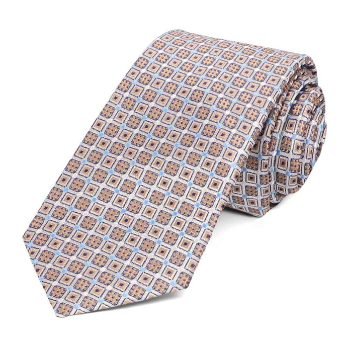 Latte hashtag pattern slim tie