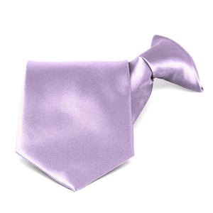 Lavender Solid Color Clip-On Tie