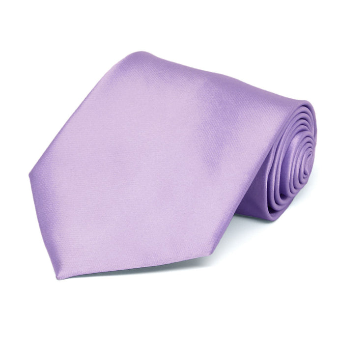 Lavender Extra Long Solid Color Necktie