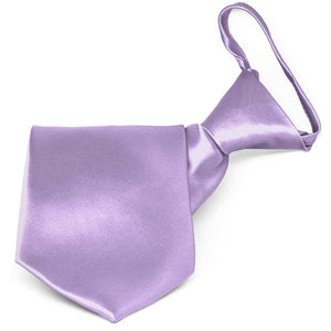 Lavender Solid Color Zipper Tie