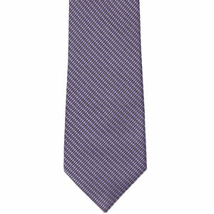 The front bottom view of a lavender textured tie