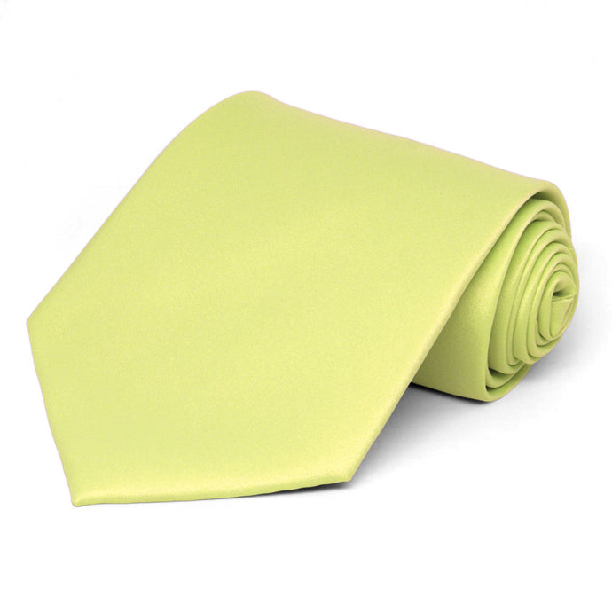 Lemon Lime Solid Color Necktie