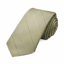 Load image into Gallery viewer, Lemon Yellow Jamestown Glen Plaid Slim Necktie