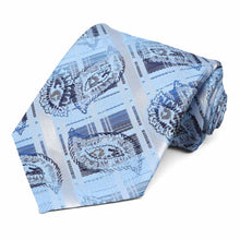 Load image into Gallery viewer, Sky Blue Oxbow Plaid Necktie