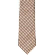 Load image into Gallery viewer, Light brown circle pattern slim tie, front view