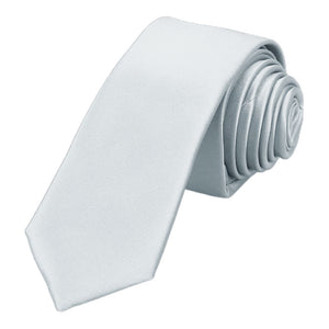 Light Gray Skinny Necktie, 2" Width