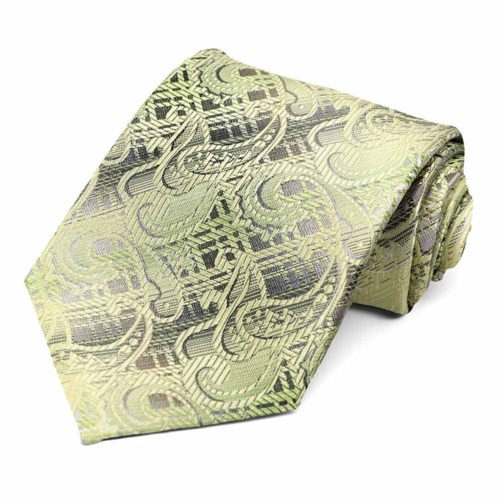 Green Viking Paisley Necktie
