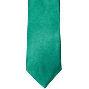 Light Jade solid color necktie laid flat