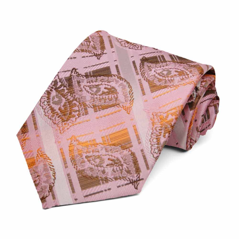 Pink Oxbow Plaid Necktie