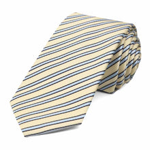 Load image into Gallery viewer, Light Yellow Alice Striped Slim Necktie