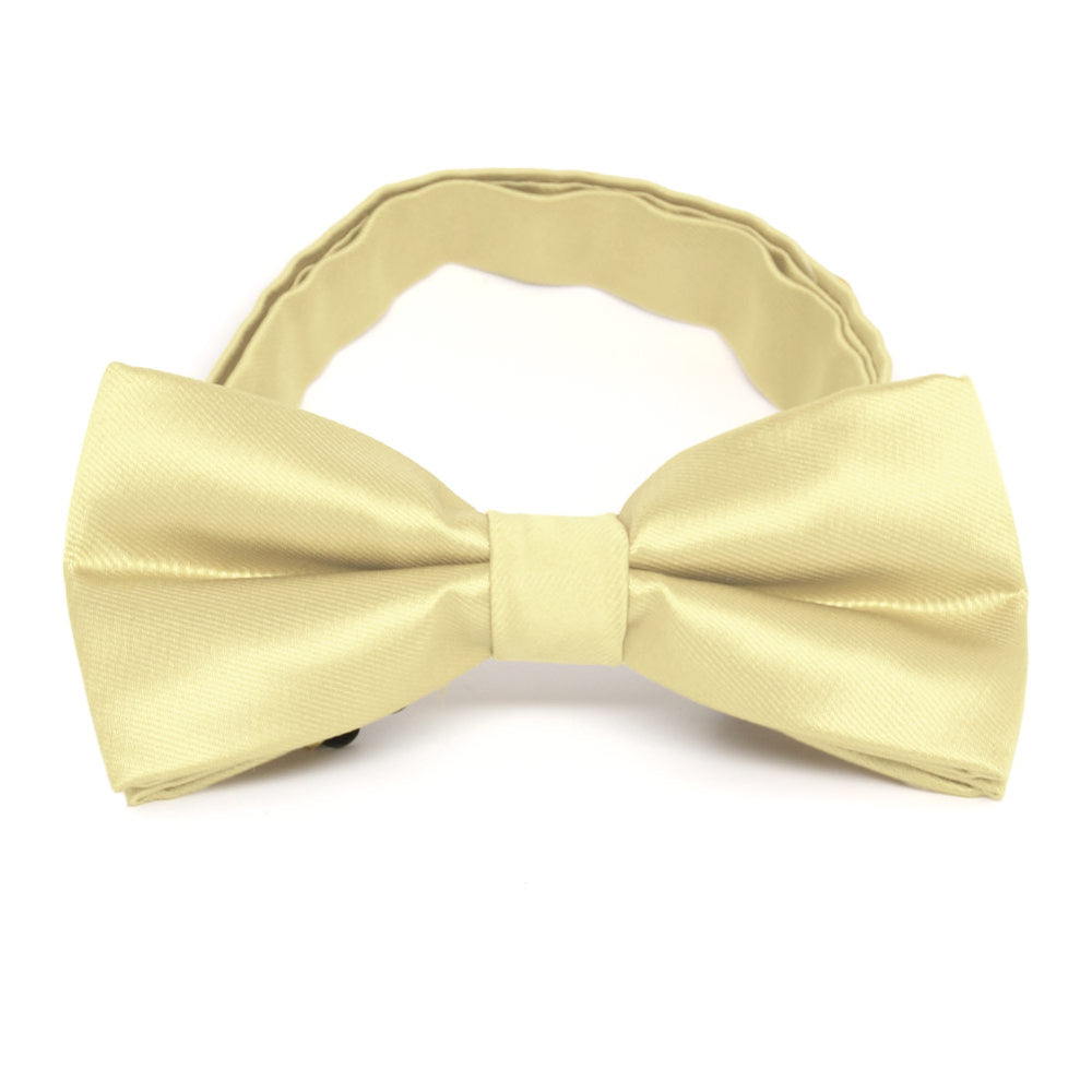 Light Yellow Band Collar Bow Tie