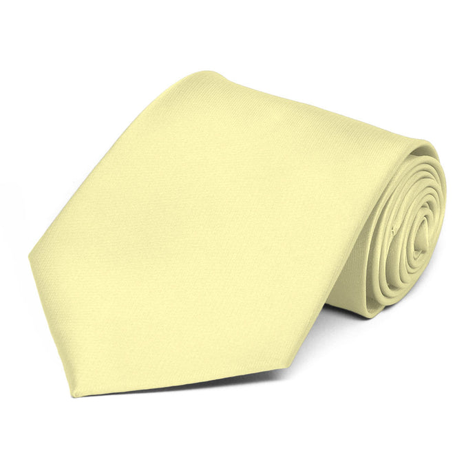 Light Yellow Solid Color Necktie