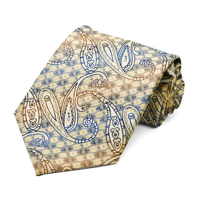 Light Yellow Bonnie Geometric Necktie
