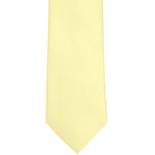 Load image into Gallery viewer, Front bottom view of a light yellow solid tie