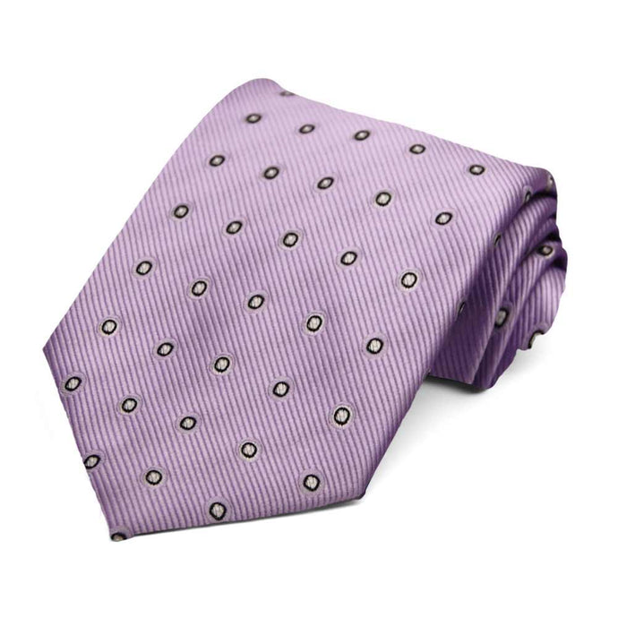 Lavender Willoughby Dotted Necktie
