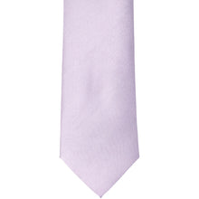Load image into Gallery viewer, The front of a lilac ice solid tie, laid out flat