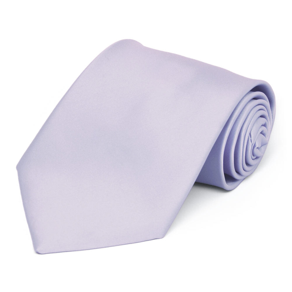 Lilac Premium Extra Long Solid Color Necktie