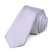Load image into Gallery viewer, Lilac Premium Skinny Necktie, 2&quot; Width
