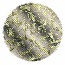 Load image into Gallery viewer, Lime gingham floral pocket round