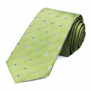 Lime Green Willoughby Dotted Slim Necktie