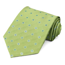 Load image into Gallery viewer, Lime Green Willoughby Dotted Necktie
