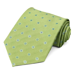 Lime Green Willoughby Dotted Necktie