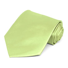 Load image into Gallery viewer, Lime Green Extra Long Solid Color Necktie