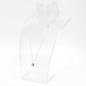 Lime Green Round Crystal Necklace