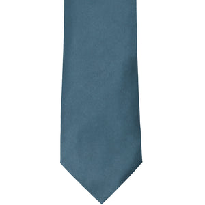 Front view of a loch blue solid tie