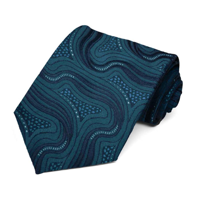 Dark Loch Blue Highgate Swirl Necktie