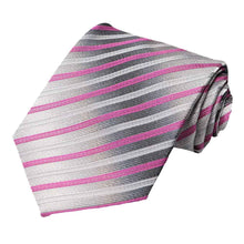 Load image into Gallery viewer, Magenta Whitney Striped Necktie