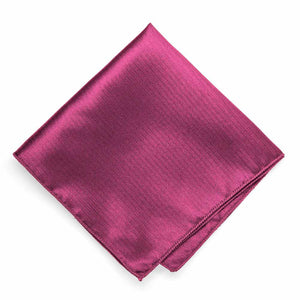 Magenta Herringbone Silk Pocket Square