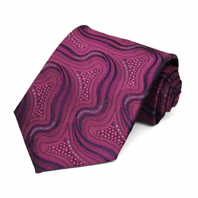 Magenta Highgate Swirl Necktie