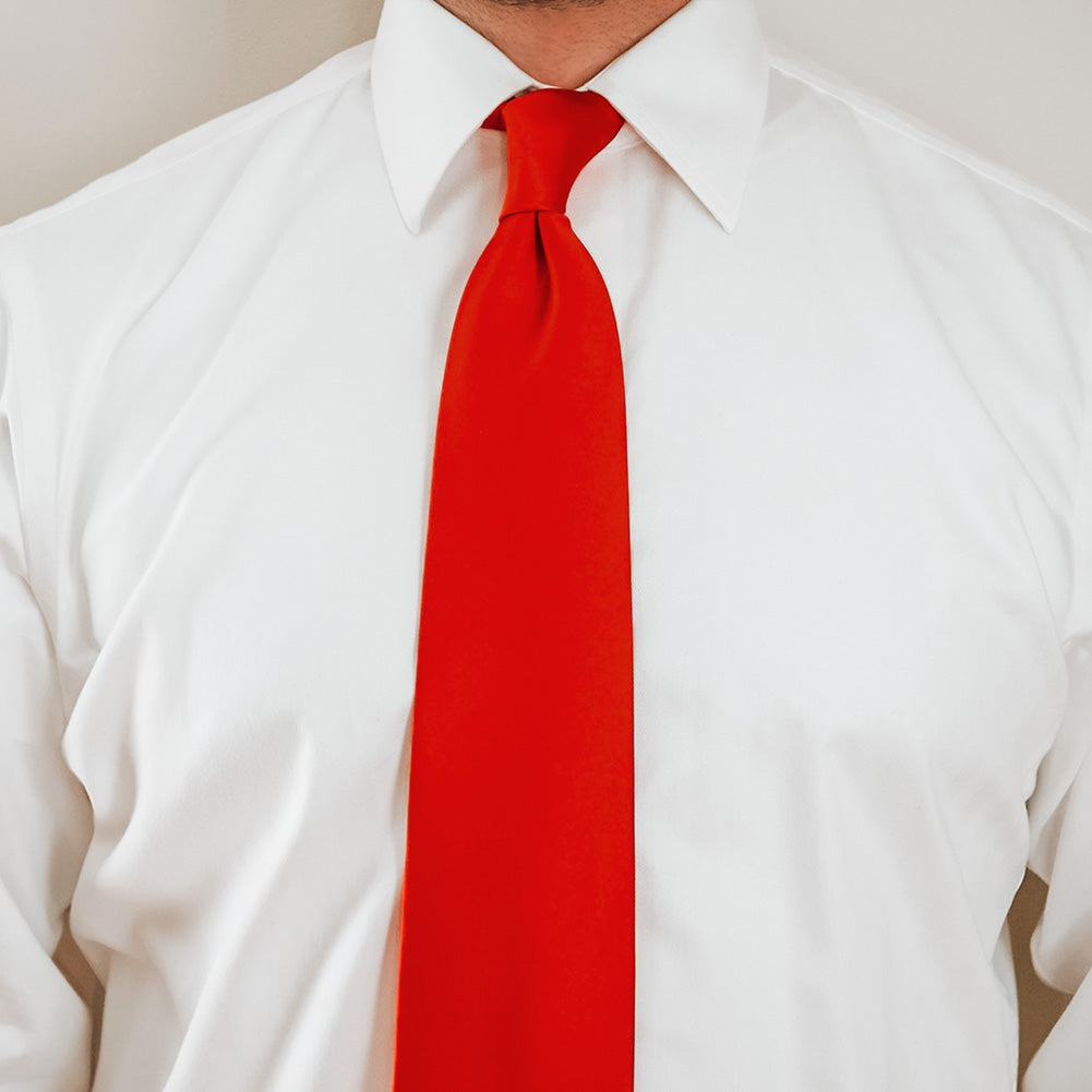 red dress tie Solid Mens Tie Watermelon Red