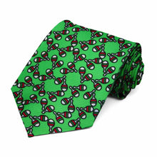 Load image into Gallery viewer, Fun Mexican maraca themed novelty tie in green