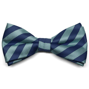 Marine Blue Formal Striped Bow Tie