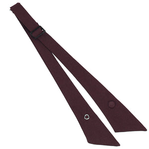 Maroon crossover uniform, laying flat and unsnapped