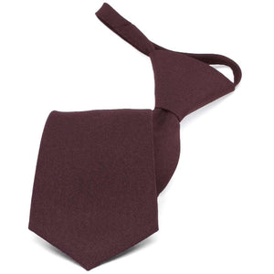 Pre-tie maroon uniform zipper tie