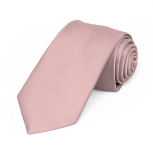Mauve Premium Slim Necktie, 2.5" Width