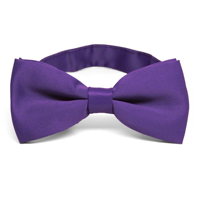 Medium Purple Band Collar Bow Tie