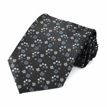 Load image into Gallery viewer, Black Sidney Floral Necktie